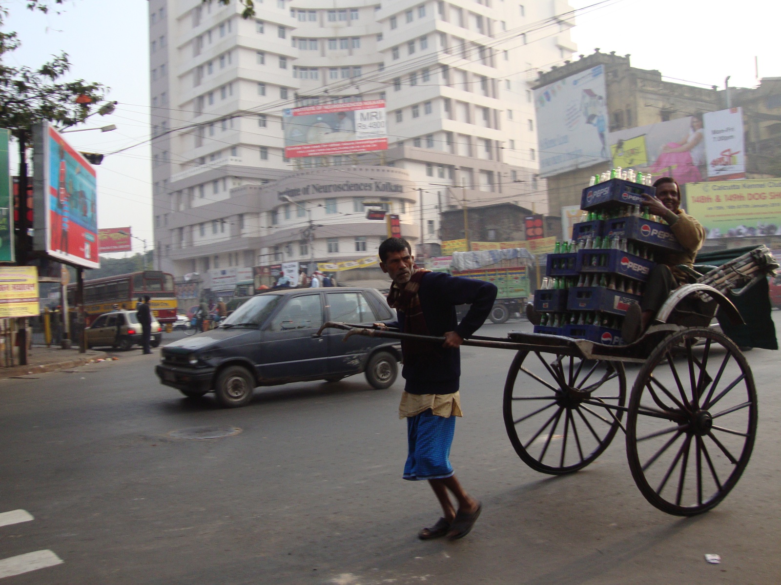 Rickshaws and Pepsi bottles find new uses in modern-day Kolkata (Calcutta).