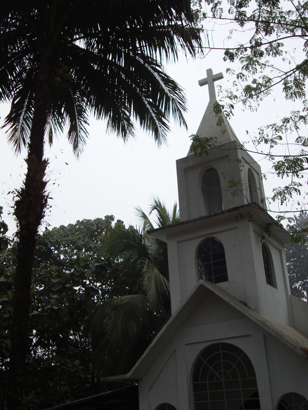 A Garo church, a common sight in the hills.
