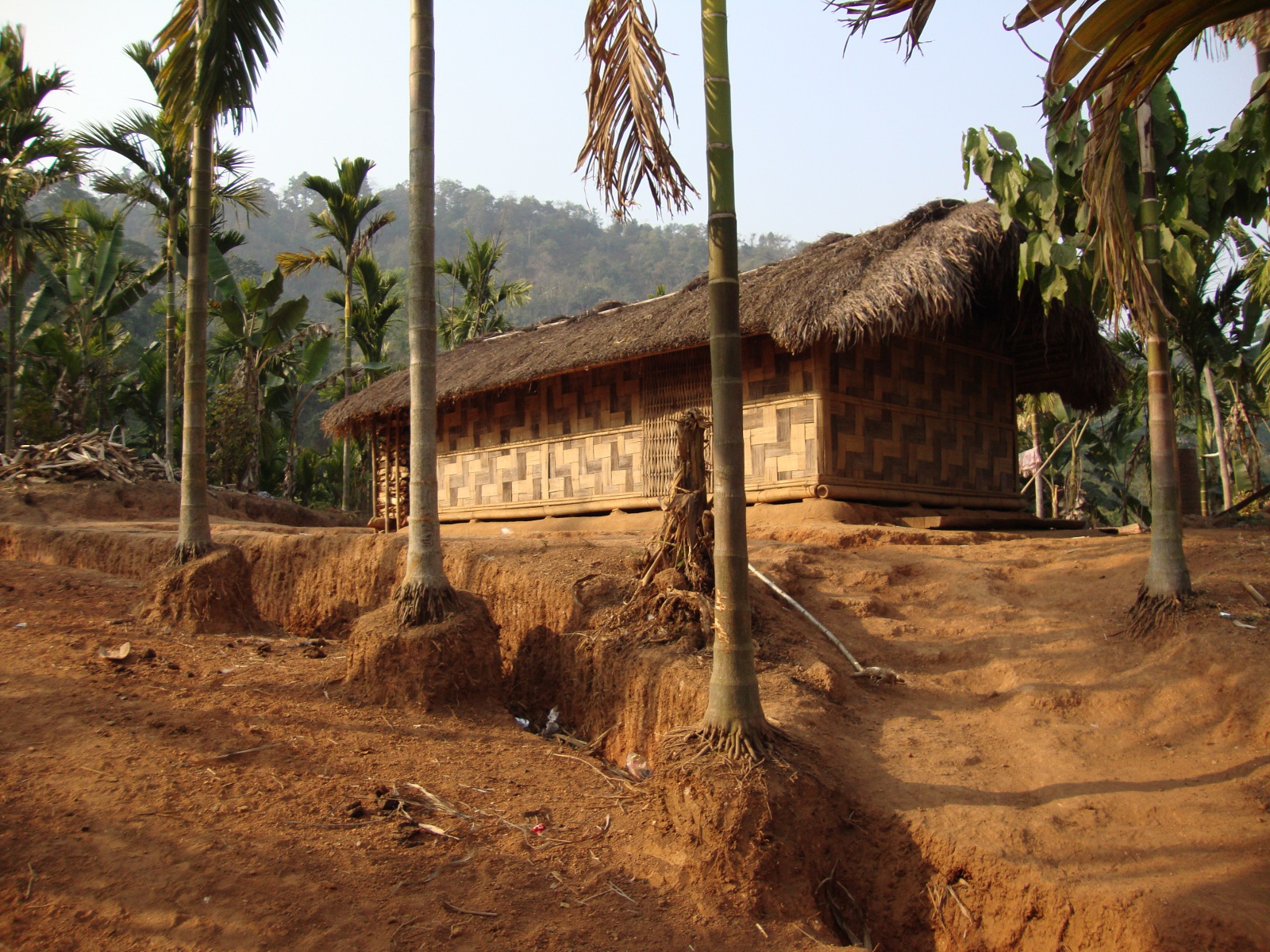 A traditional Garo hut.