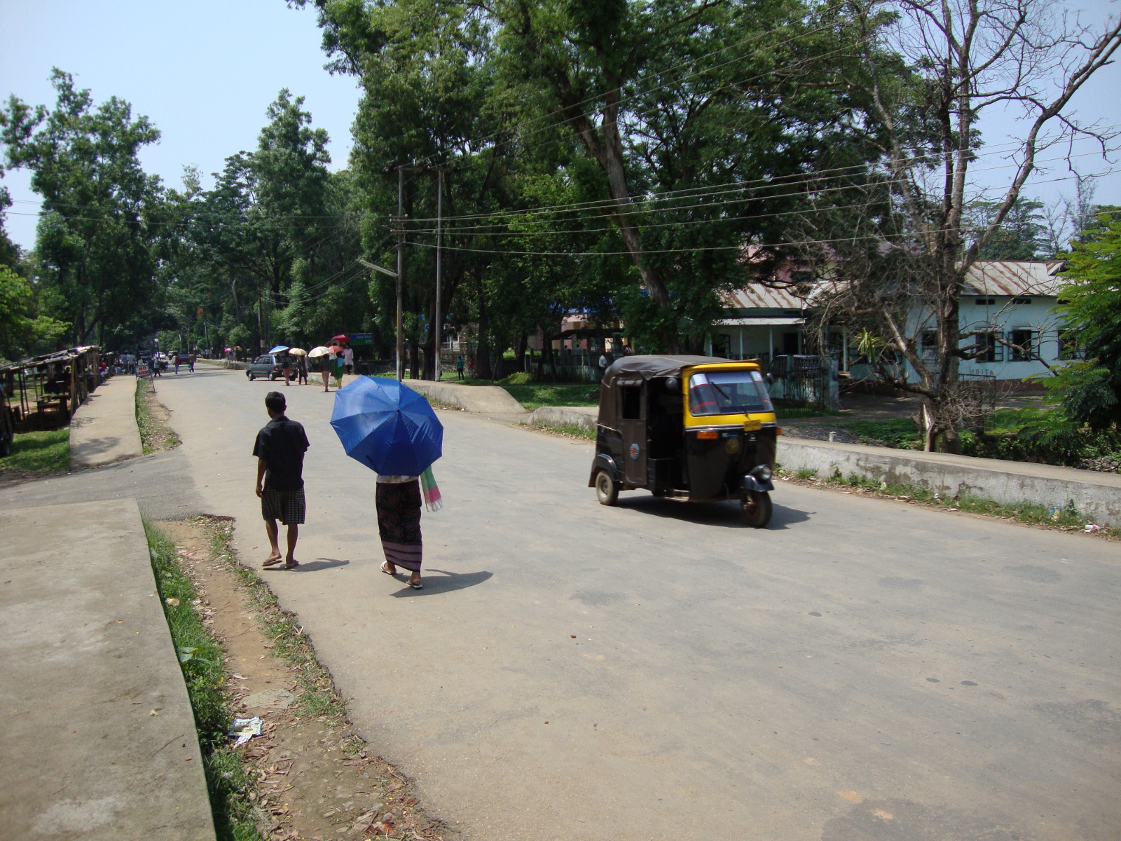 A street scene in Williamnagar, district HQ of the East Garo Hills.