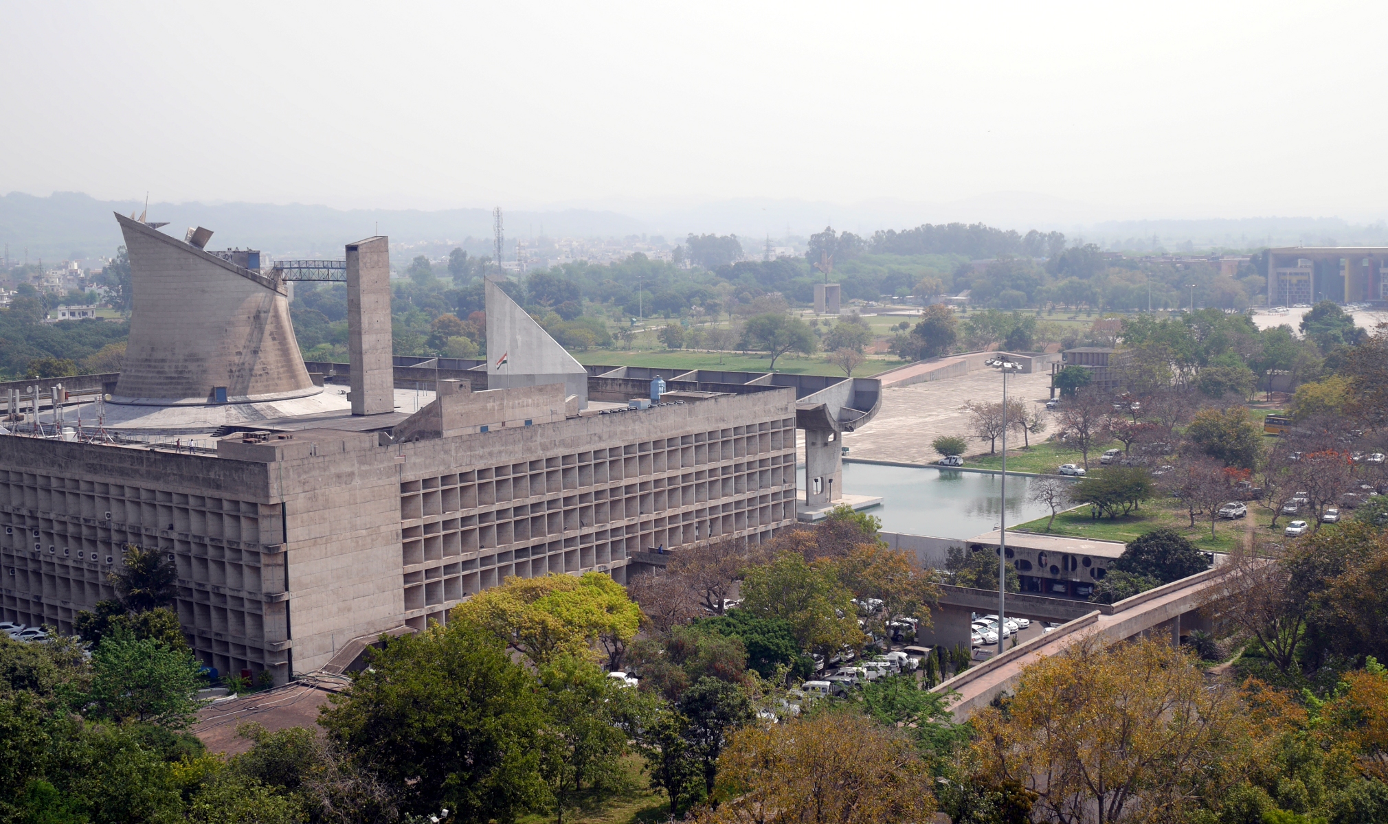 The Legislative Assembly in Chandigarh, designed by Le Corbusier.