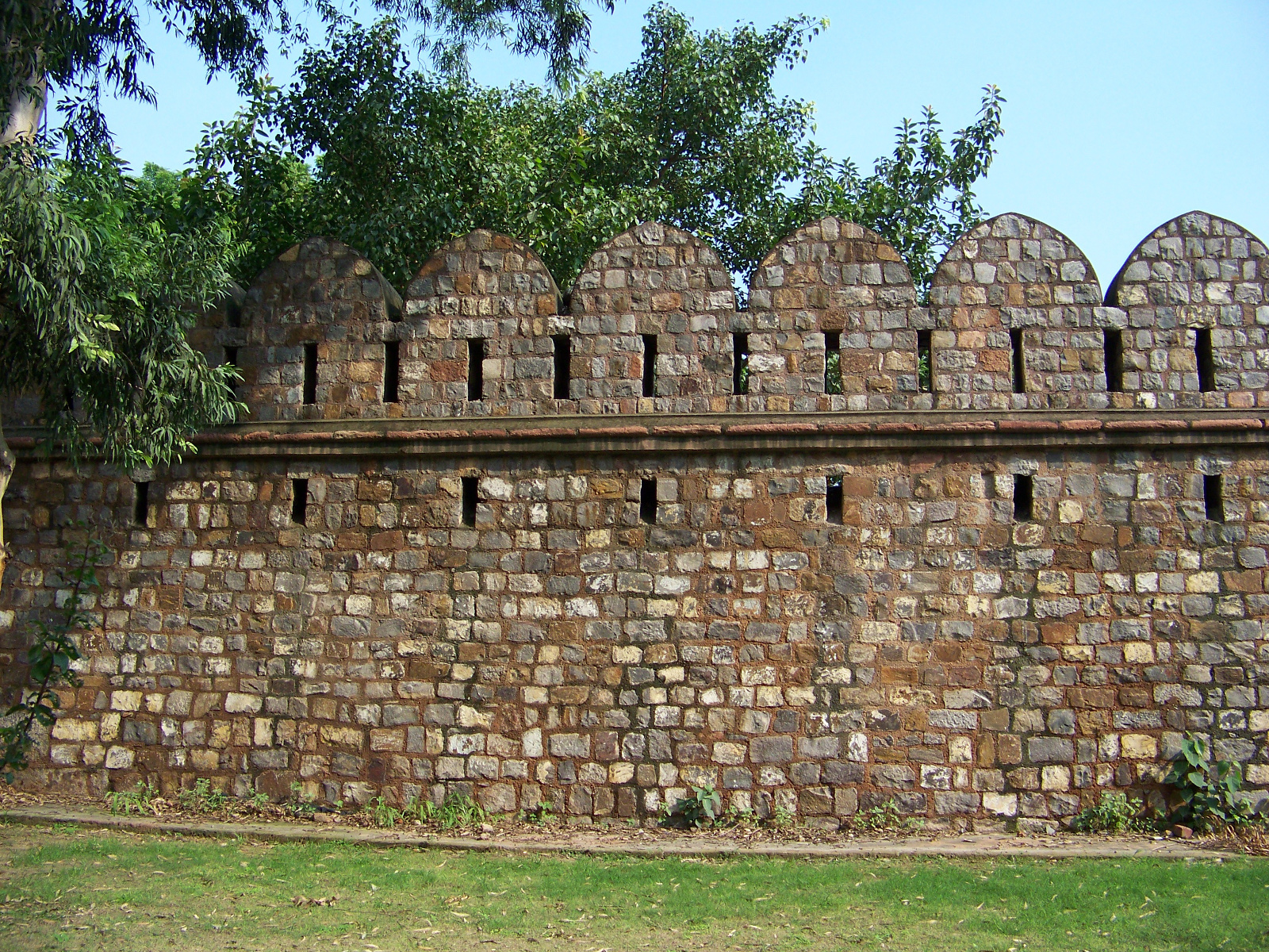 One of the preserved sections of wall near Kashmiri Gate.