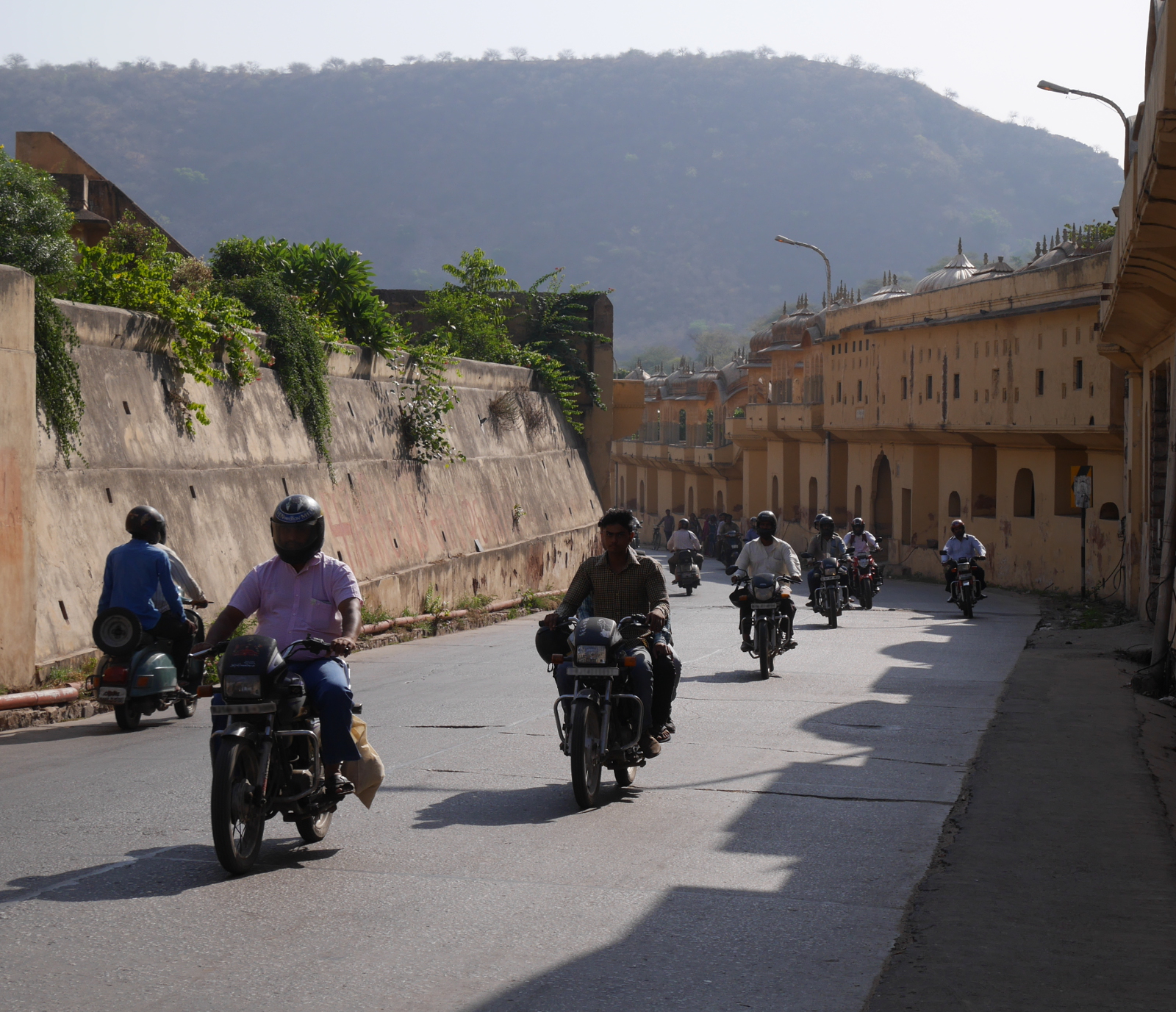 Motorcycles in the Ghat ki Gooni, Jaipur.