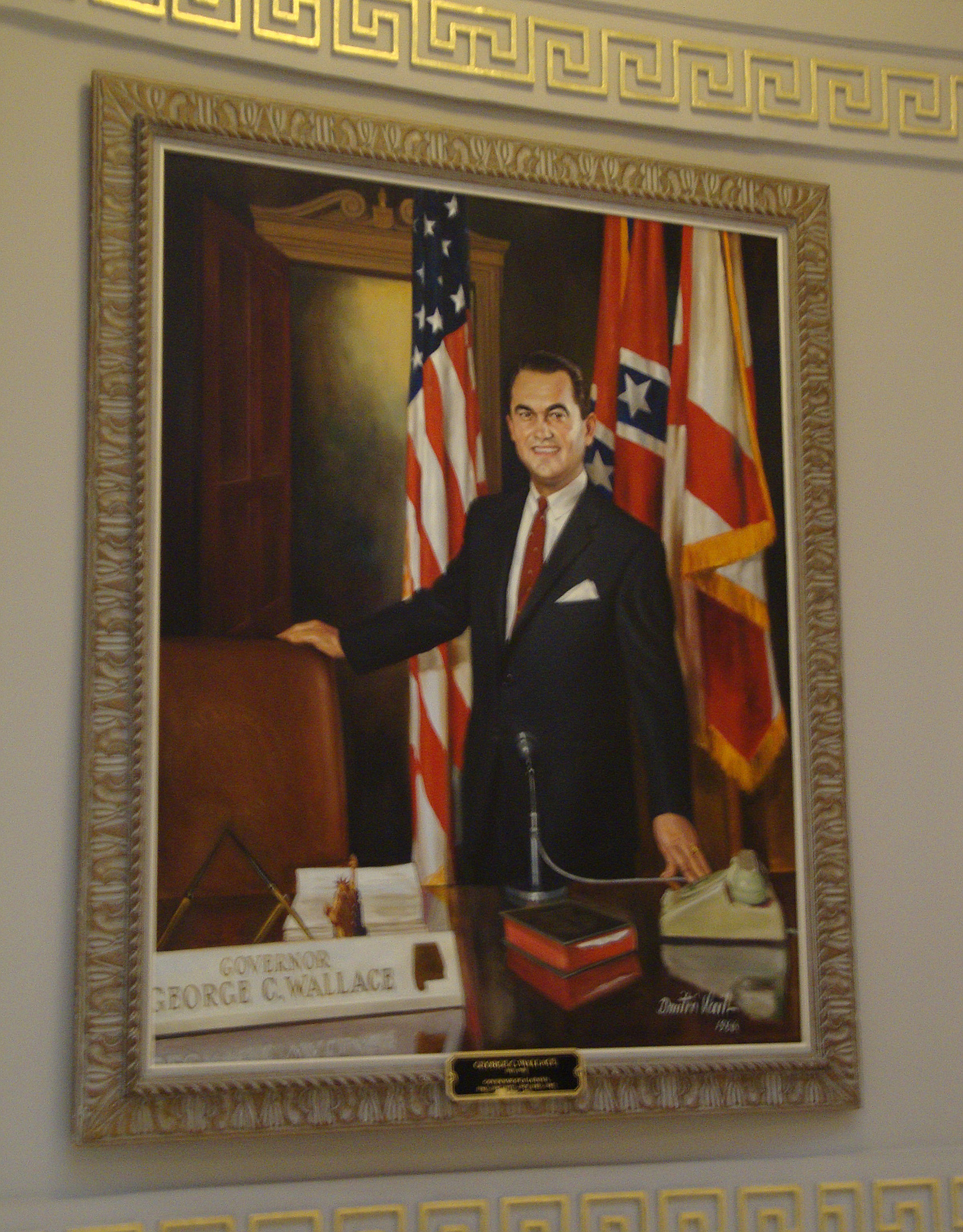 Portrait of George Wallace in rotunda of Alabama State Capitol, 2011.