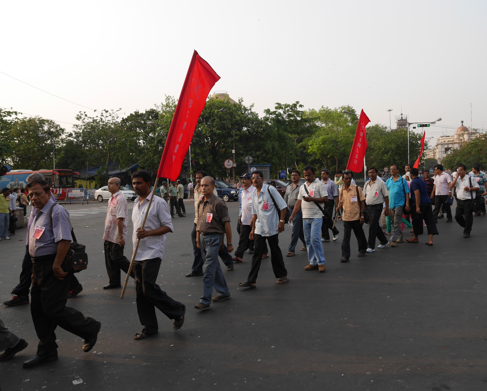 May Day procession on Chowringhee Street.