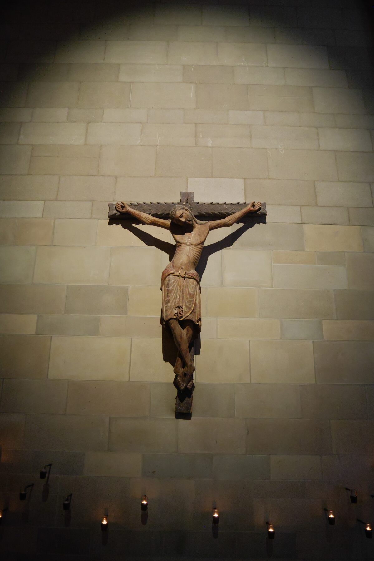 Thirteenth-century Spanish crucifix.