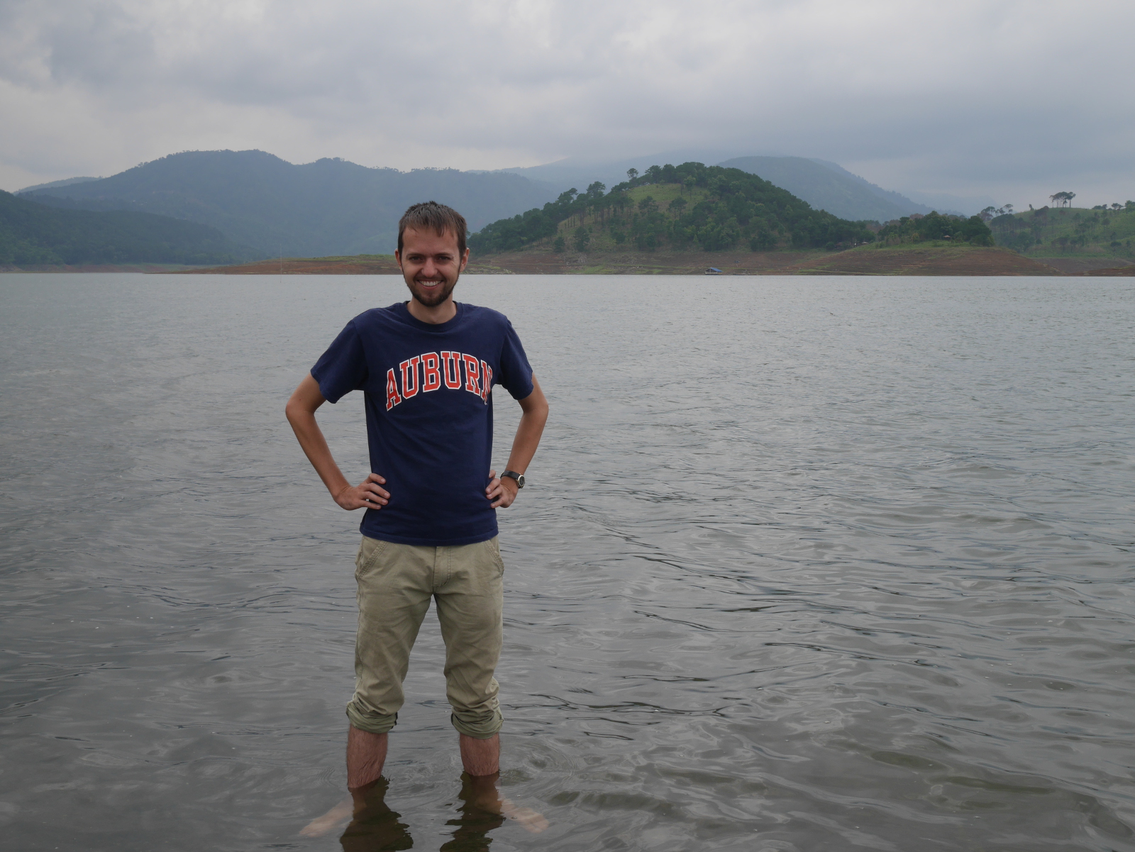 Your blogger standing in Umiam Lake.