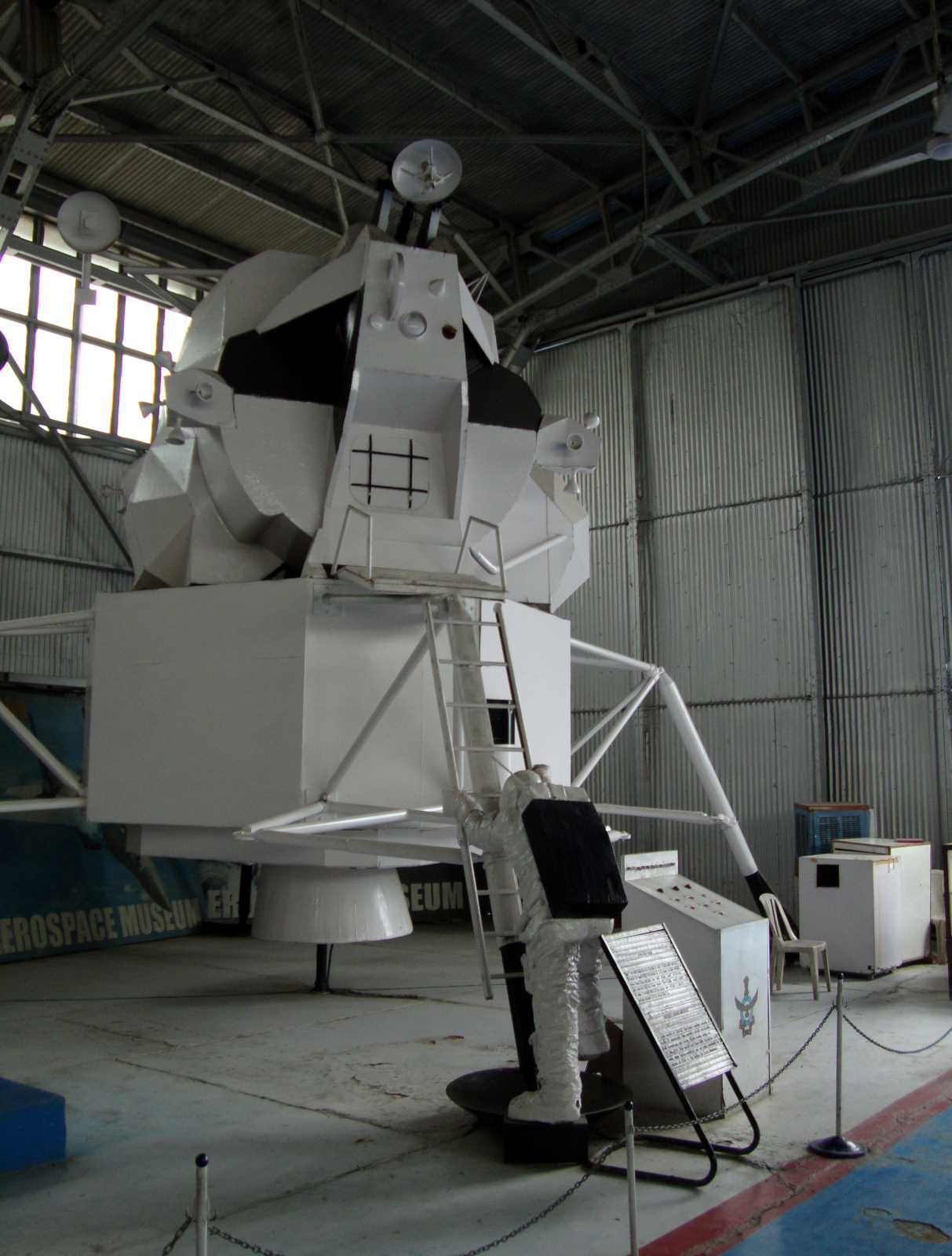 The Lunar Module and astronaut at the IAF Museum.