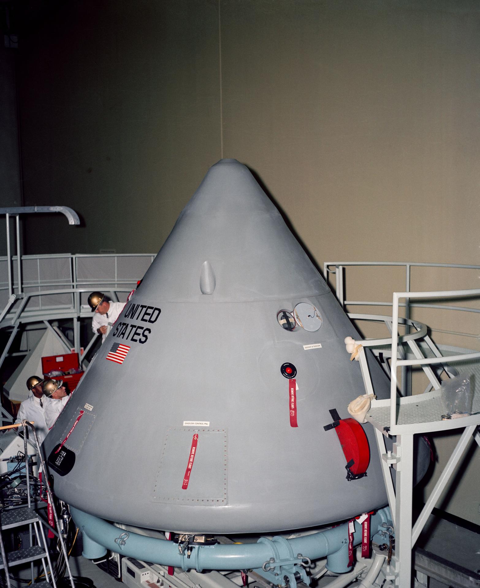 The Apollo 1 capsule before the fire.