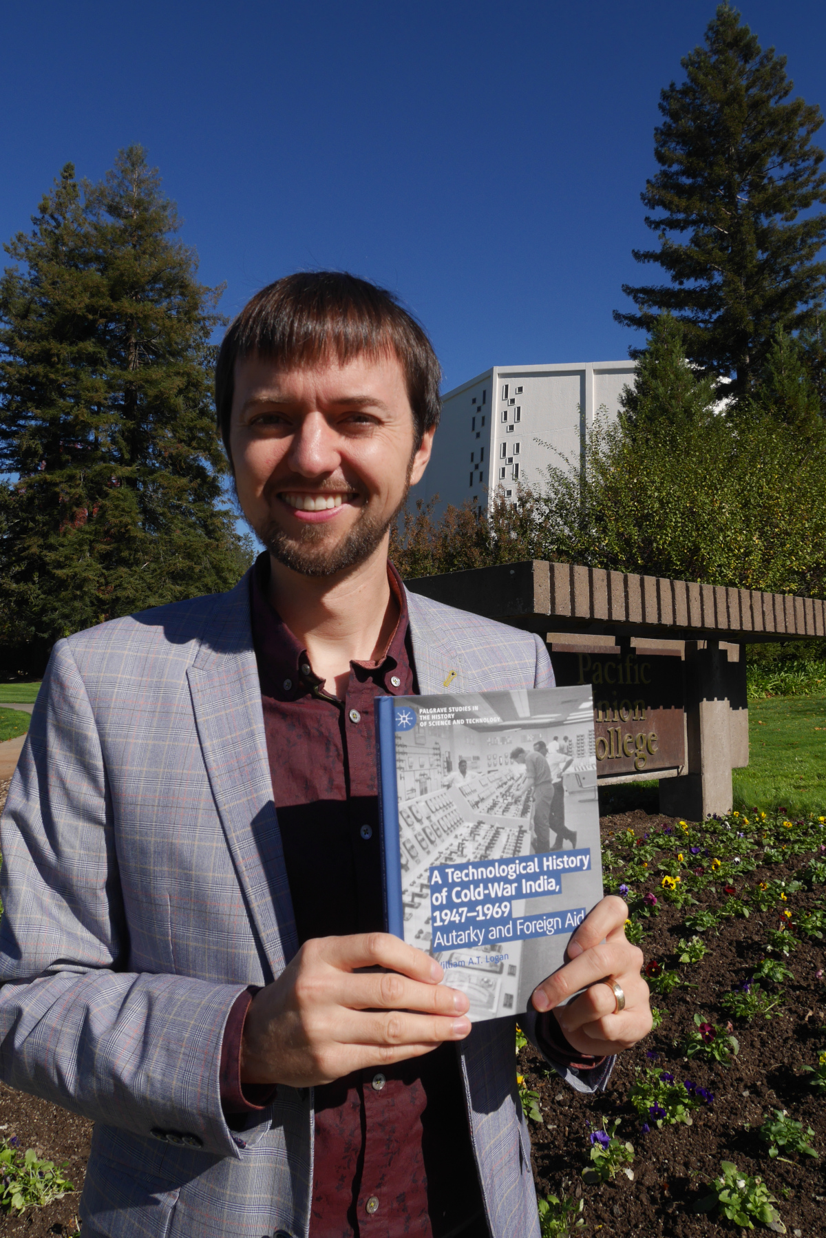 Your blogger (and published author!) with his newly-published book.