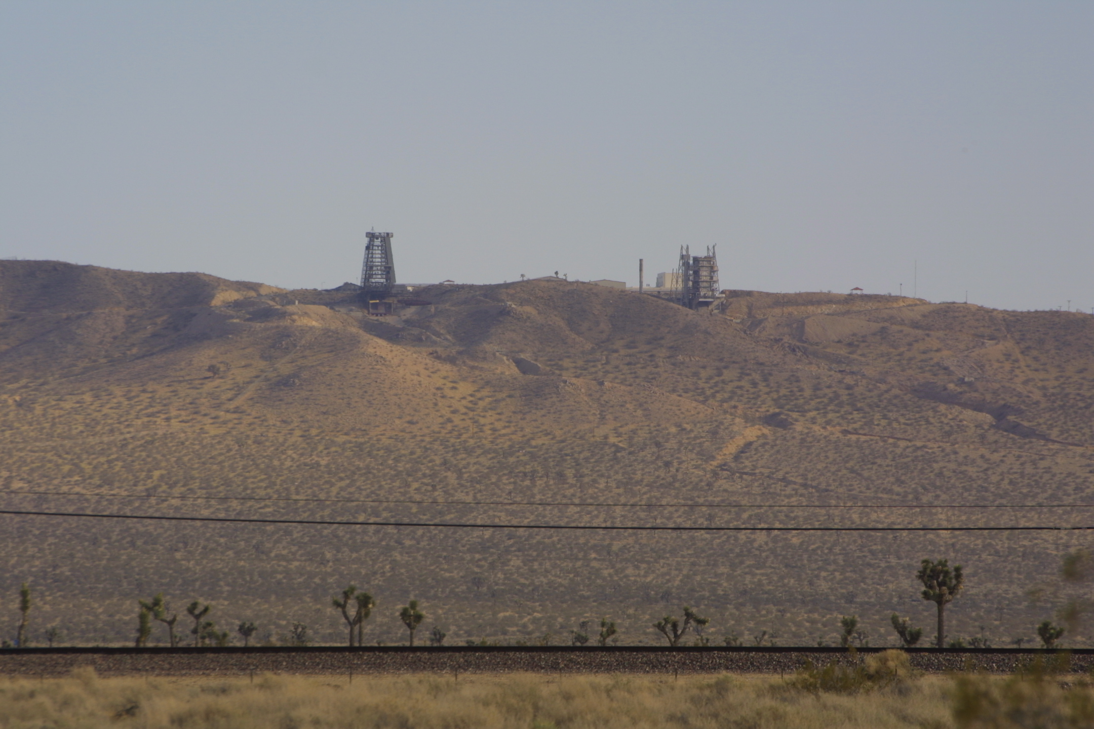 Test stands used for Air Force missiles on the western end of the ridge. Test Stand 1-A is on the left of the picture.