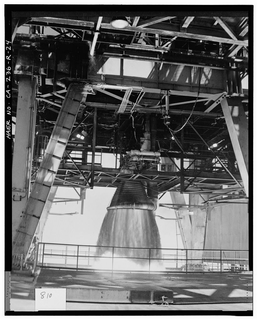 F-1 prototype firing in Test Stand 1-A