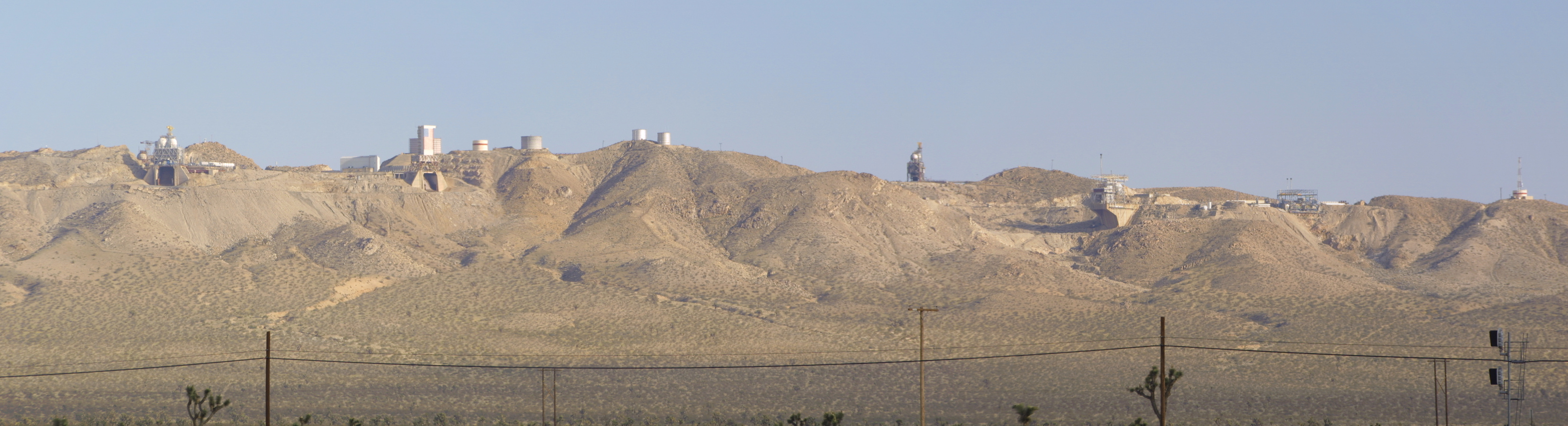Rocket test stands on Leuhman Ridge