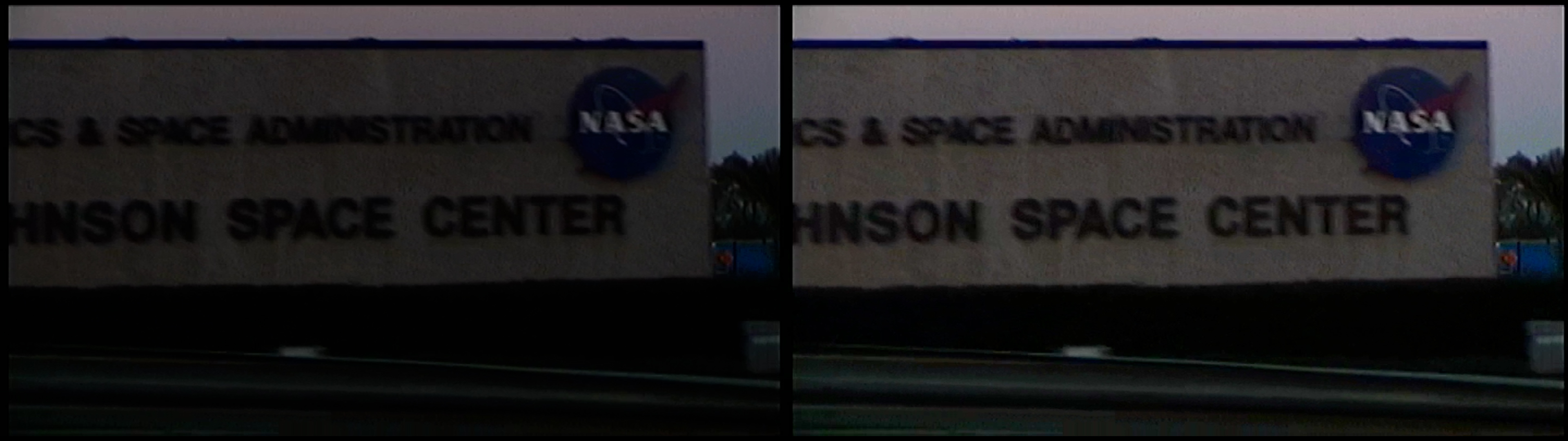 Side-by-side comparisons of camcorder shots before and after manipulation.