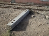 Concrete rail tie.