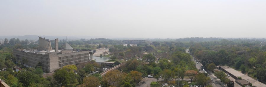 Panoramic view from the Chandigarh Secretariat.