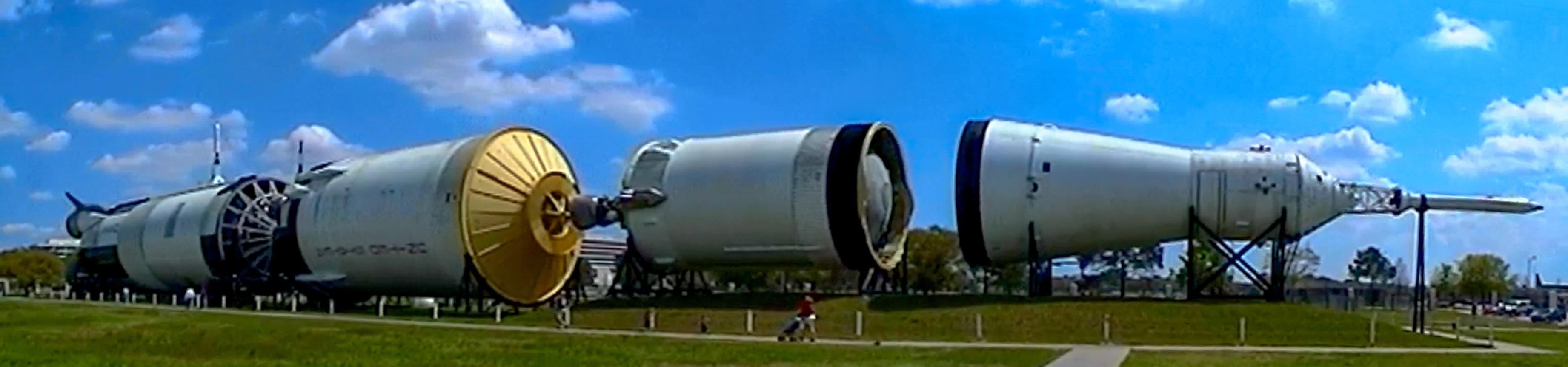 Panoramic view of the Saturn V.